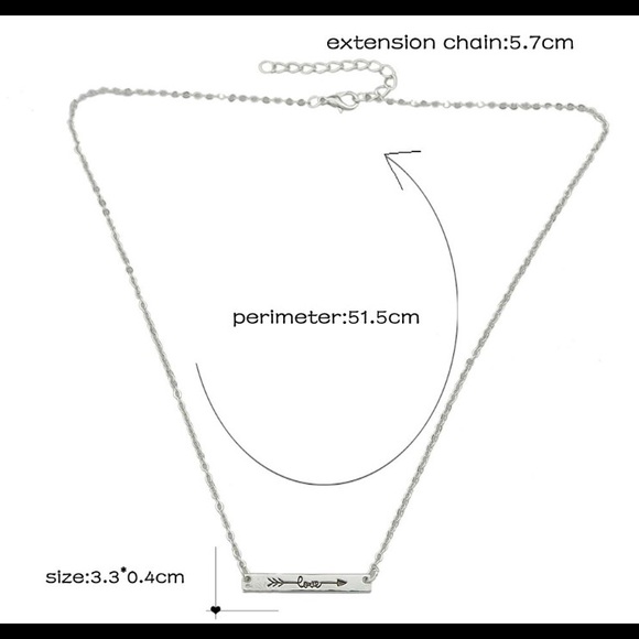 ❌NOT FOR SALE ❌Silver Love arrow necklace 🛍🛍🎉 - Picture 2 of 2